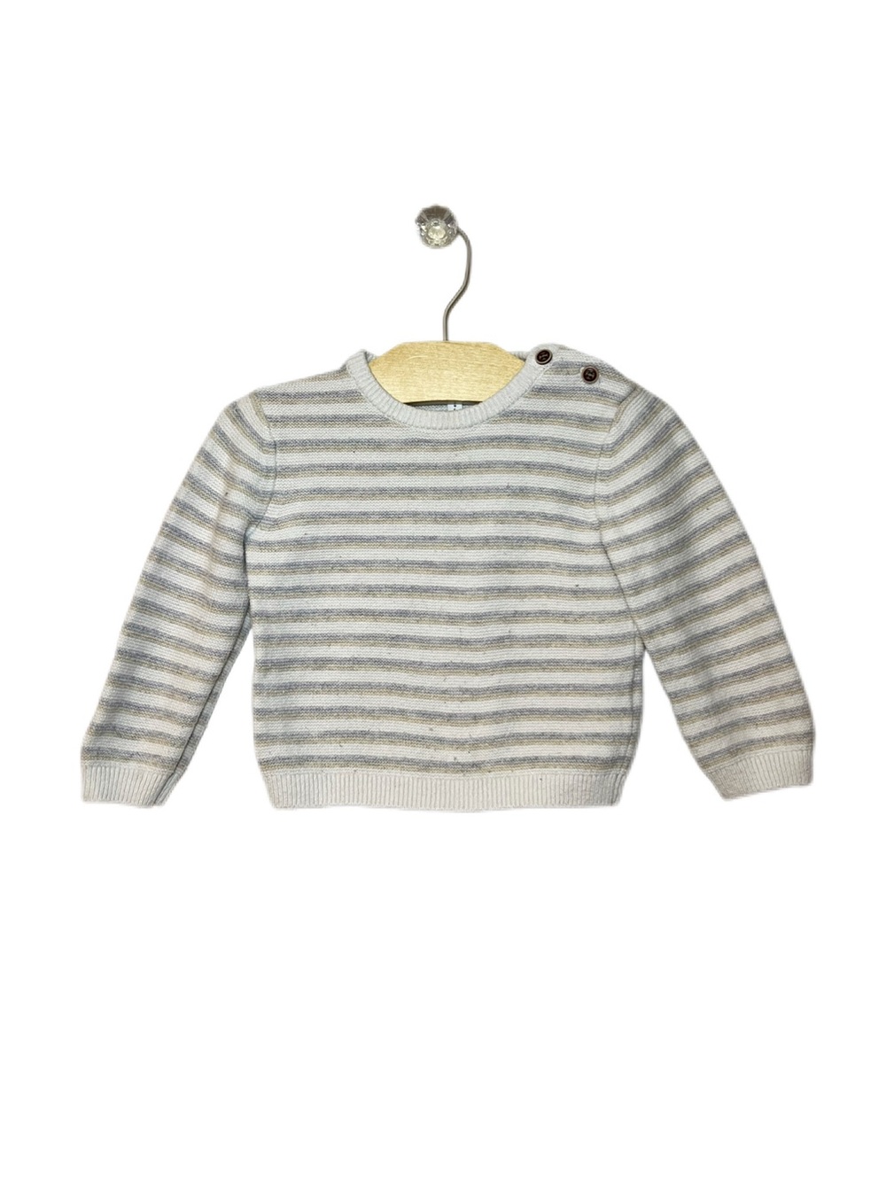 Janie and Jack 18-24m Baby Striped Knit Crewneck Sweater